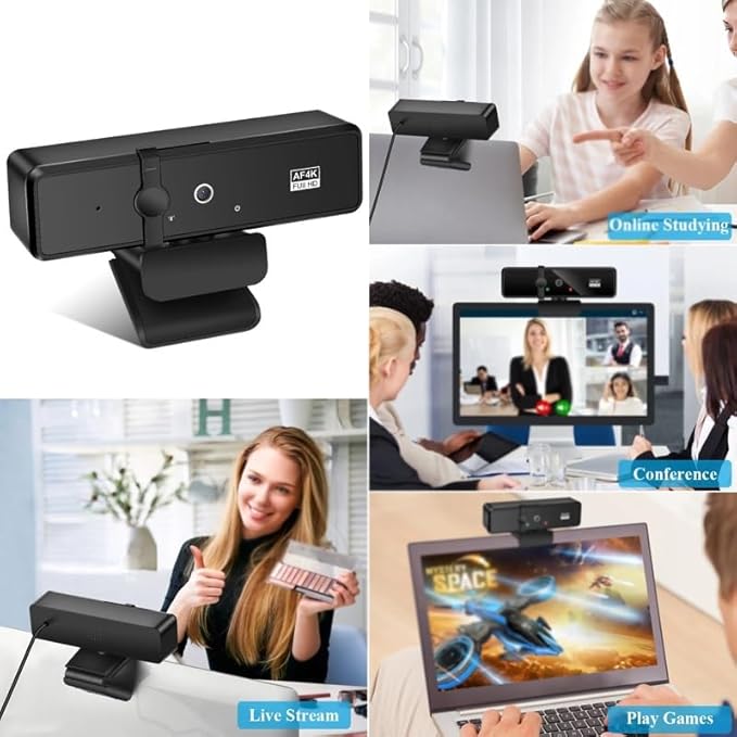 Webcam 4K Full Camera Webcam with Microphone 30fps Web Cam for PC Laptop Video Shooting Camera Webcamera