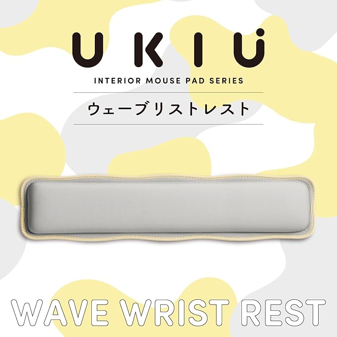 Elecom Mouse Pad Wrist Rest Wave UKIU Gray MOH-UKM01GY