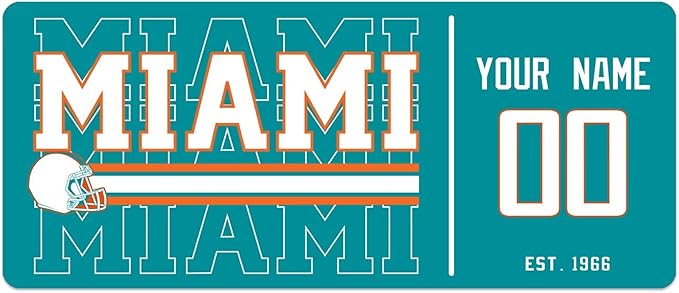 ANTKING Miami Mouse Pad Custom Name and Number Desk Pad for Men Women Youth Gifts