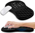 Ergonomic Mouse Pad Wrist Support with Memory Foam Massage Bulge Carpal Tunnel Pain Relief Mousepad Wrist Rest for Mouse(12x8 inch I Am Fine)