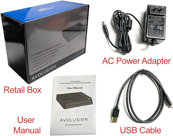 Avolusion HDDGear Pro X 1TB USB 3.0 External Gaming Hard Drive (Pre-formatted for Xbox One X S Original) (Renewed)