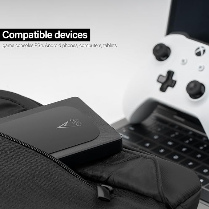 1TB External Hard Drive Ultra Slim Portable HDD-USB 3.0 USB-C for PC Mac Laptop PS4 Xbox oneXbox 360
