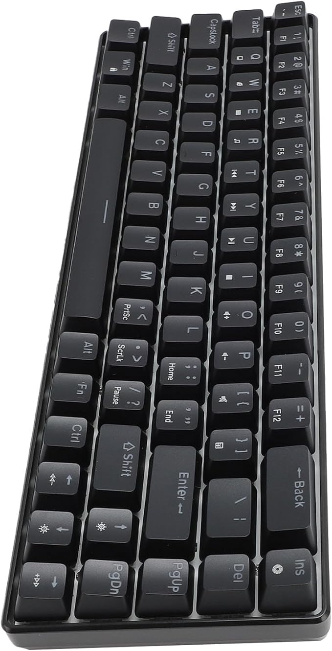 ZJchao Mechanical Gaming Keyboard Wired 68 Keys Blue Switch Pluggable Shaft with Backlit V800 Gaming Keyboard Ice Blue Light for OS X Users