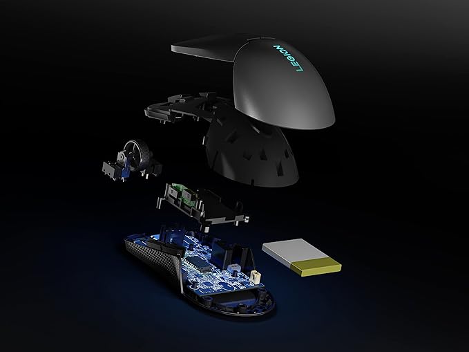 Lenovo Legion M600s RGB Wireless Gaming Mouse – 19000 DPI 6 Programmable Buttons 70 Hours Battery Life Tri-Mode Connectivity (2.4 GHz Bluetooth Wired) (Iron Grey)