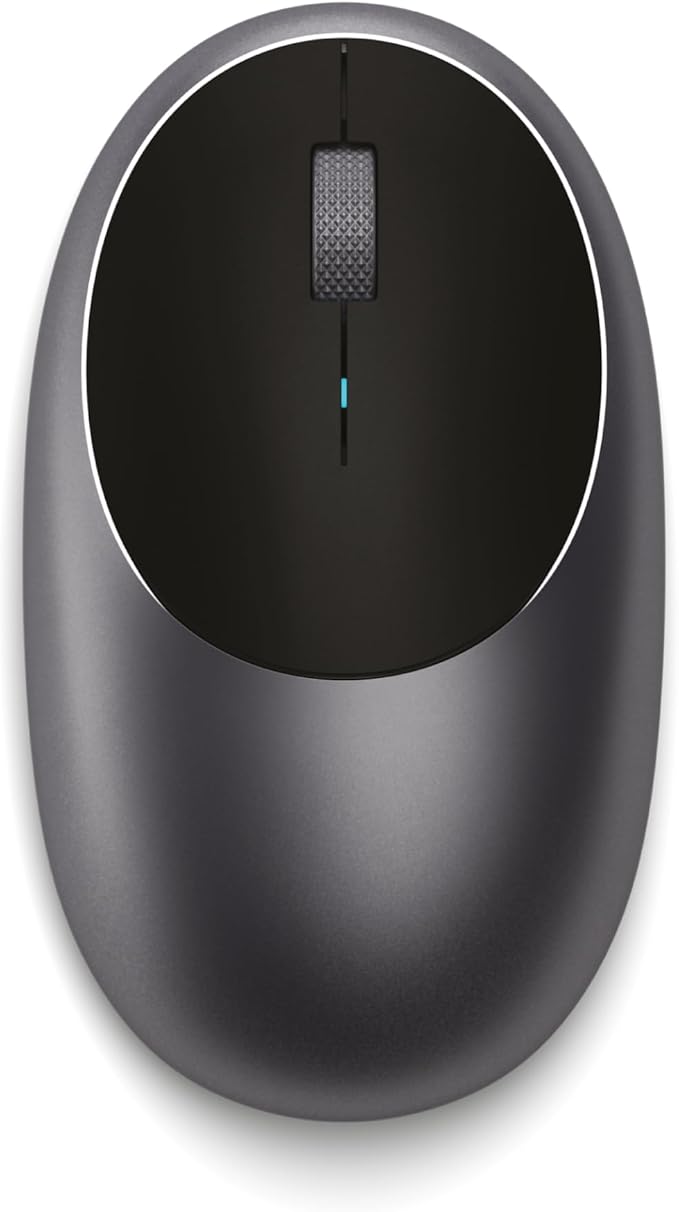 Satechi M1 Wireless Bluetooth Mouse USB-C Rechargeable Compact &amp Portable for MacBook Air/Pro M5/M4 iPad Air/Pro M5/M4/M3 iPad mini Mac mini iMac &amp Windows - Space Gray