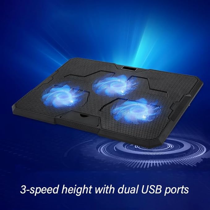 Efficient Notebook Coolers Pad with Adjustable Stand Enhances Air Circulation for High Laptops Accessories Laptop Cooling Pad