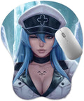 3D Mouse Pad Oppai Mousepad with Soft Gel Wrist Rest Anime Manga Gaming Boob pad Anti-Slip Mouse Mat （esdeat）