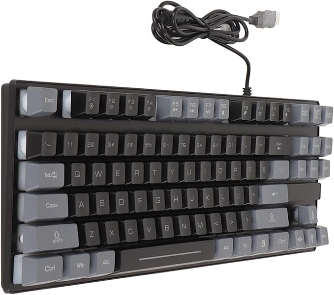 Multifunction Gaming Keyboard Colorful Backlight USB Wired 87 Keys for Games Office