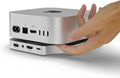 Minisopuru MINI4PRO Mac mini M4 Dock with 4K@60 HDMI 8TB M.2 NVMe SSD Enclosure Mac mini Hub &amp Stand for Mac mini M4 and M4 Pro 2024 (TF/SD Slot 3* USB-A 2.0 Audio) | Silver