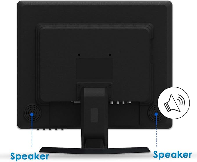 JaiHo 17 Inch PC Monitor TFT LCD Monitor - 1280 x 1024 Resolution 4:3 HDMI Monitor Color Display Screen with HDMI/VGA/BNC/AV/USB Earphone Input Built-in Dual Speakers Black