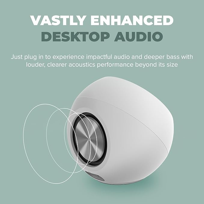 Creative Pebble Pro (Black) Minimalist 2.0 USB-C Computer Speakers with Bluetooth 5.3 and Customizable RGB Lighting Clear Dialog and BassFlex Tech USB Audio Headset Port for PC and Mac