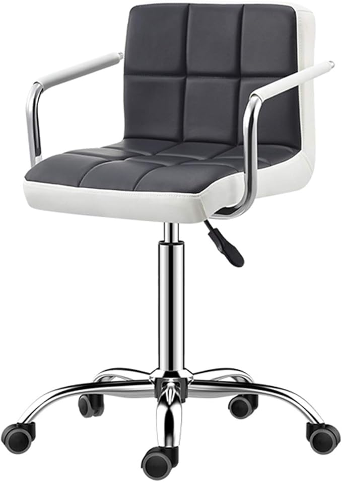 Mlaea Desk Task Dining Chair Height Adjustable Conference Reception Work Chair with Rolling Wheels Gaming Club Bar Chair 38 * 44-56CM(Color:#3)