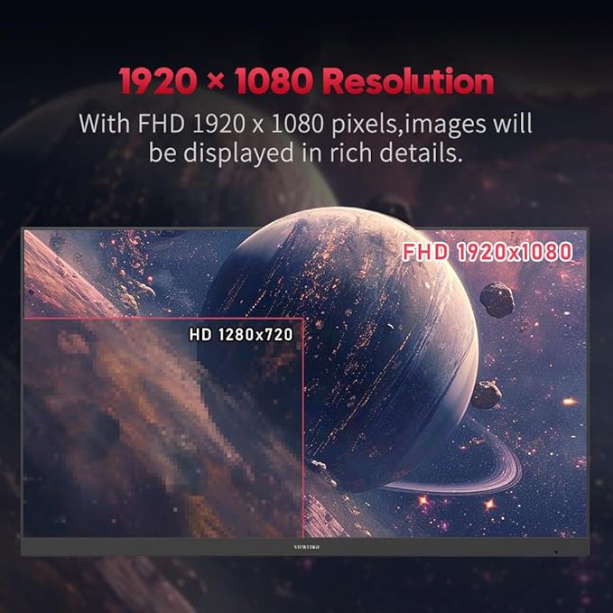 Viewedge 24 Inch Gaming Monitor 1080p 144hz IPS 1ms FHD Computer Monitor with 110% sRGB Bluelight Filter HDMI &amp VGA Port Support Wall Mount