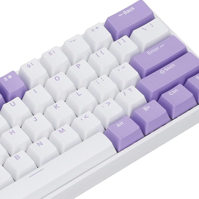 60% Mechanical Gaming Keyboard 2.4G / Bluetooth/USB C Wired Keyboard with Red Switch 61 Keys Anti Ghosting &amp Hot Swappable Dynamic RGB Backlight Gaming Keyboard for PC