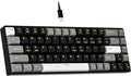 Newmen GM681 Mechanical Keyboard68 Keys Compact USB 60% Custom LED Backlit Hot Swappable Small Mini Computer Gaming Mechanical Wired Keyboard for PC Gamer Win MacBlack/White/GreyRed Switch