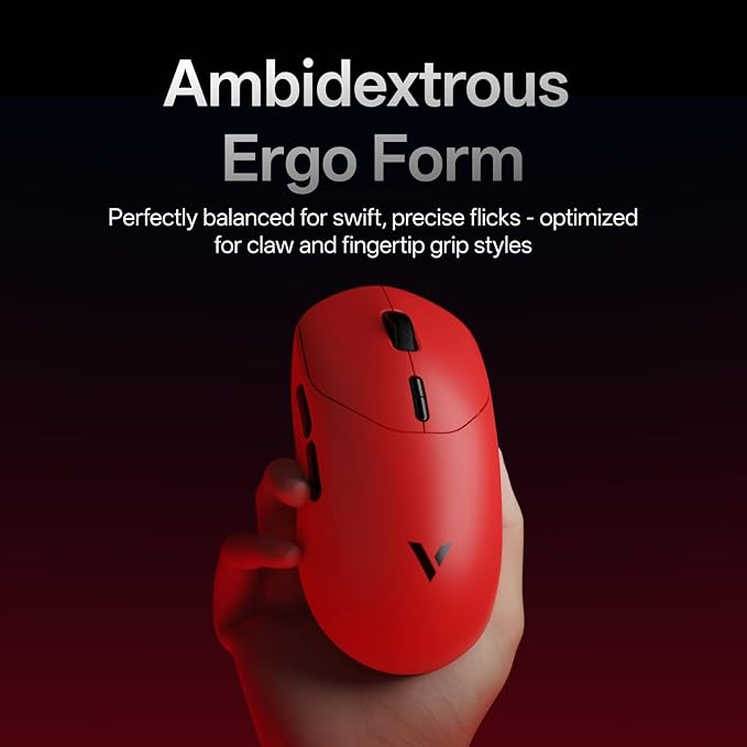 Rapoo VT2 MAX Wireless Gaming Mouse True 8K Wireless Polling Rate 53g Lightweight Up to 750 Hr Battery Nordic nRF54L15 MCU 120-Million Optical Switch 10 Programmable Buttons Macro Enabled