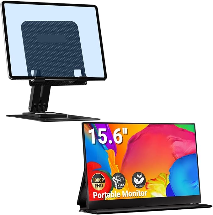 Ingnok 15.6 Portable Monitor&amp Portable Monitor Stand