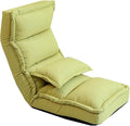 Floor Chairs for Adults Floor Lounger with 5-Position Adjustable Backrest and Headrest Folding Floor Gaming Chair Folding Lazy Sofa Chair for Living Room Bedroom(/Green)