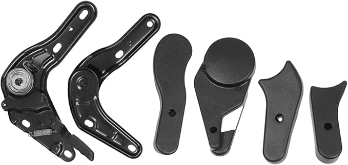 Zerodeko 6 Pcs Chair Regulators Multi Angle Adjusters for Gaming and Office Chairs Plastic Angle Tuners Replacement Parts for E Sports Seat Easy to Install Black
