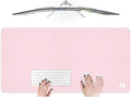 Light Pink 2XL Color Mouse Pad - Oversized (36''x18'') Gaming Desk Mat with Non-Slip Base and Stitched Edges - Waterproof and Durable