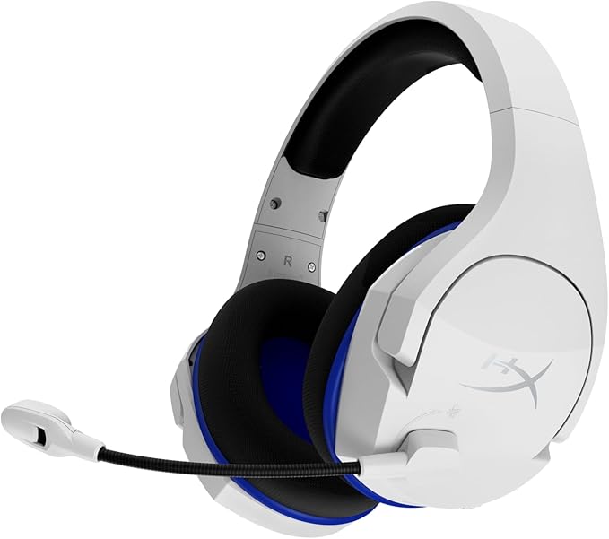 HyperX HHSS1C-KB-WT/G Cloud Stinger Core – Wireless Gaming Headset for PS4 PS5 PC Lightweight Durable Steel Sliders Noise-Cancelling Microphone - White