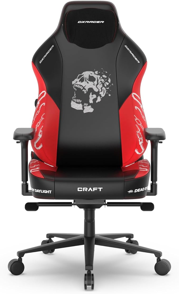 DXRacer Craft XL Video Gaming Chair for Adults Ergonomic Office Reclining Computer Gamer Chair with Magnetic Head Pillow and 2D Integrated Lumbar Support (EPU Leatherette Dead by Daylight)