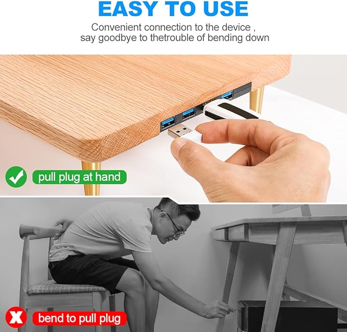 Wood Riser Monitor Stand with USB Ports Computer Stand w/Slot for Tablet &amp Cellphone Computer Riser w/Big Storage Dual Monitor Riser for PC Computer Laptop Printer