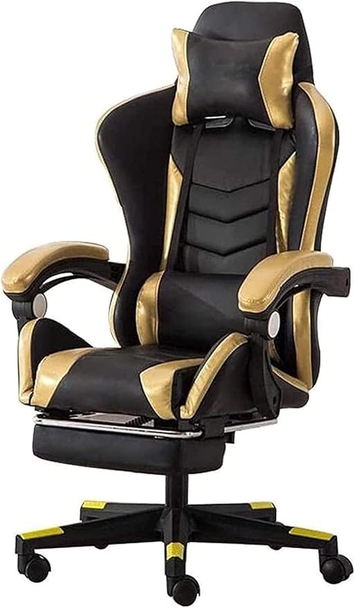 Office Chair Office Chair for HomeComfortable Lift Swivel Chair Office Chair E-Sports ChairHigh Back Gaming Chair Adjustable Office Chair with Footrest Computer Chair Kneeling ChairOrange Chair