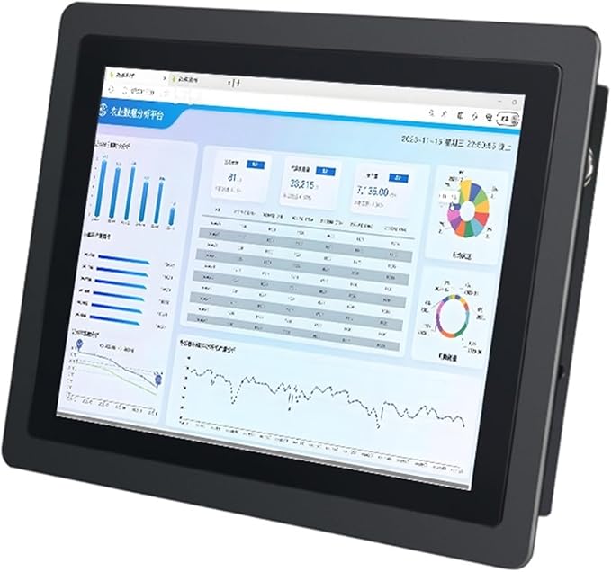 1pc 12.1 Inch Wall Mount Embedded Industrial Touch Monitor with Capacitive Touch Screen Industrial Touch Display Monitor(VGA DVI USB)