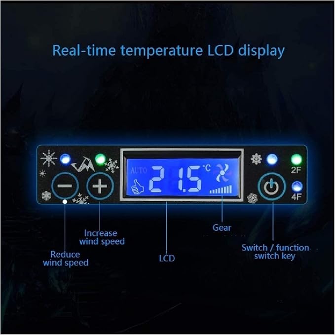 4 Fan Cooling Pad for 12 to 19-inch Gaming Laptop USB Powered Quiet Cooler Fan Portable Stand with Dual 2.0 USB Ports Blue LED Lights