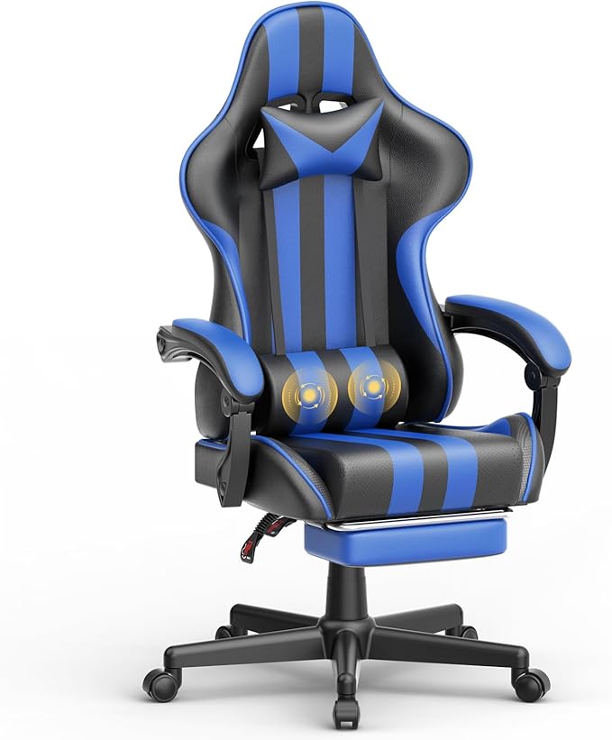 Ferghana Ergonomic Gaming Chair with Footrest Reclining PC Gamer Chair Adjustable Video Game Chair r for Adults Teens Comfortable Computer Office Chair for Gaming Live Streaming Office Desk