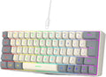 Mechanical Gaming Keyboard with LED Backlits Keyboard 63 Keys Corded Computer Keyboard for Laptop PC Gamers Office Work
