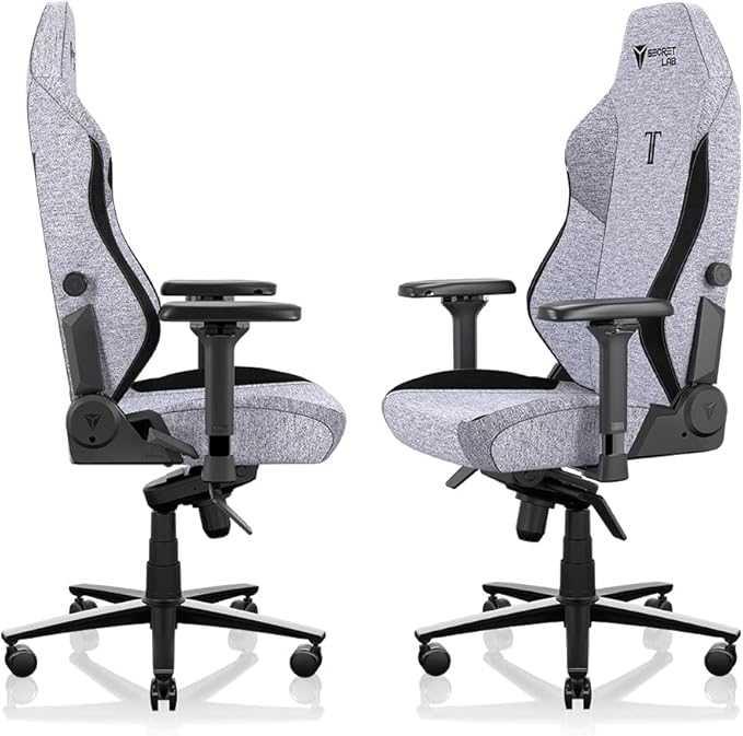 Secretlab Titan Evo Cookies &amp Cream Gaming Chair - Reclining Ergonomic &amp Comfortable Computer Chair with 4D Armrests Magnetic Head Pillow &amp 4-Way Lumbar Support - Gray - Fabric