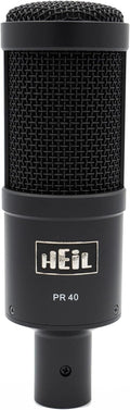 Heil PR 40 Dynamic Microphone for Streaming Podcast Recording and Broadcast XLR Microphone for Live Music Wide Frequency Response Smooth Sound Superior Rear Noise Rejection and Durable - Black