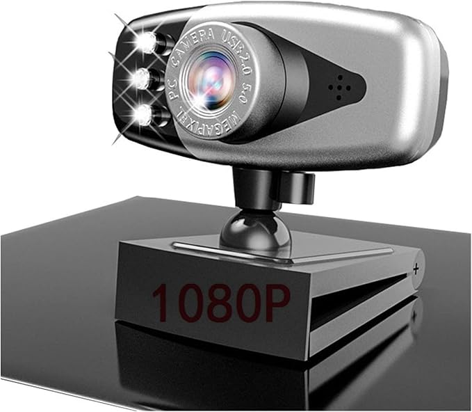Computer Camera 720P/1080P USB Webcam with Microphone Manual Focus USB Webcam for PC Laptop Desktop Live Broadcast Video Calling Conference (Color : 1080P Camera)