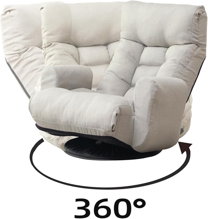 Adjustable Head and Waist Game Chair Lounge Chair in The Living Room 360 Degree Rotatable Sofa ChairRotatable Seat Leisure Chair