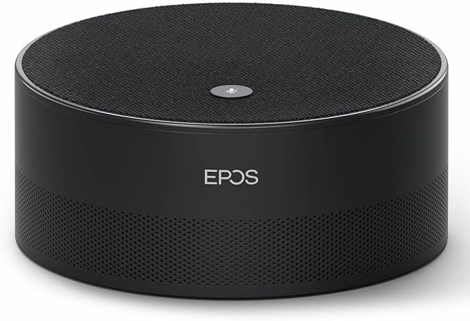 EPOS Intelligent Speaker for Microsoft Teams Rooms Meeting with Transcription and VOI Black