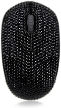 SA@ Luxury 6 Colors Bling Crystal Rhinestone 2.4G Wireless Mouse for Laptop Notebook PC Computer MacBook Gifts for The Office (Black)