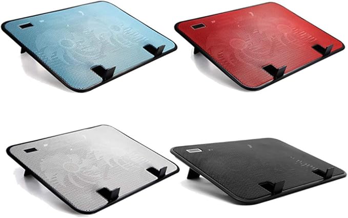 14 Inch Notebook Fan USB External Laptop Cooling Pad Stand Speed Silent Metal Panel Fan External Fan for Laptop Black