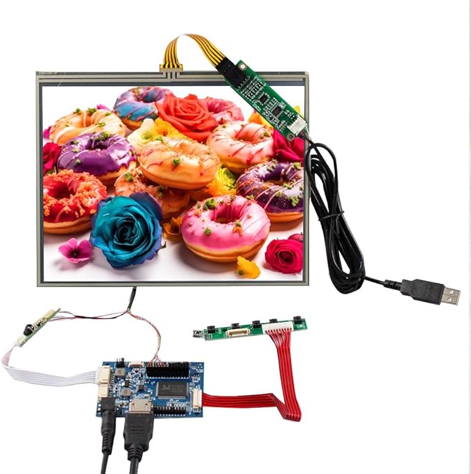 VSDISPLAY 9.7 Inch 1024x768 IPS LCD Touch Screen 4:3 Aspect Ratio with LCD Controller Board VS-TY2660H-V661