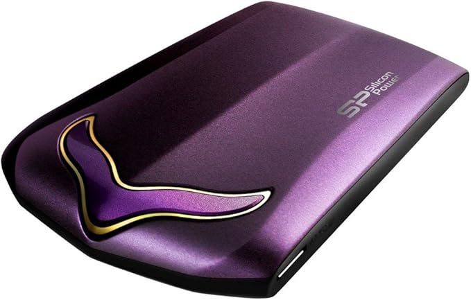 Silicone Power USB 3.0 / 2.0 Compatible Stream S20 Portable HDD 750GB Purple SP750GBPHDS20S3U
