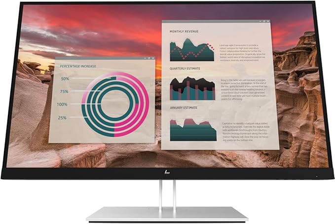 HP E27u G4 189T3AA#ABA 27 QHD 2560 x 1440 (2K) HDMI DisplayPort USB-C Monitor