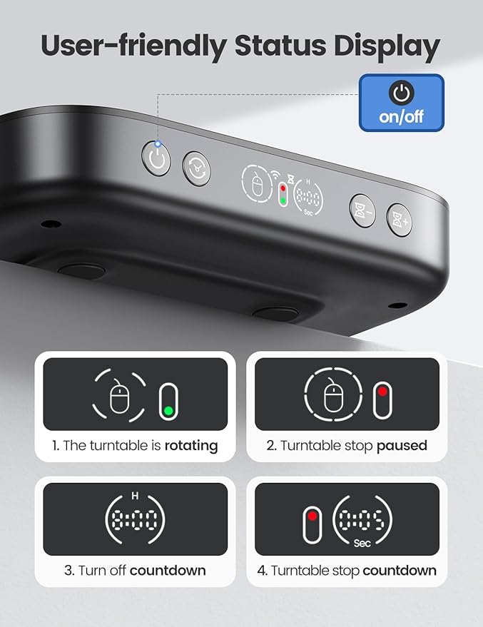 meatanty Undetectable Mouse Mover with APP Remote Control and Timer Function Super-Silent Mouse Jiggler Device Move Randomly Automatic Wiggler Shaker Giggler Keep Computer Laptop Active