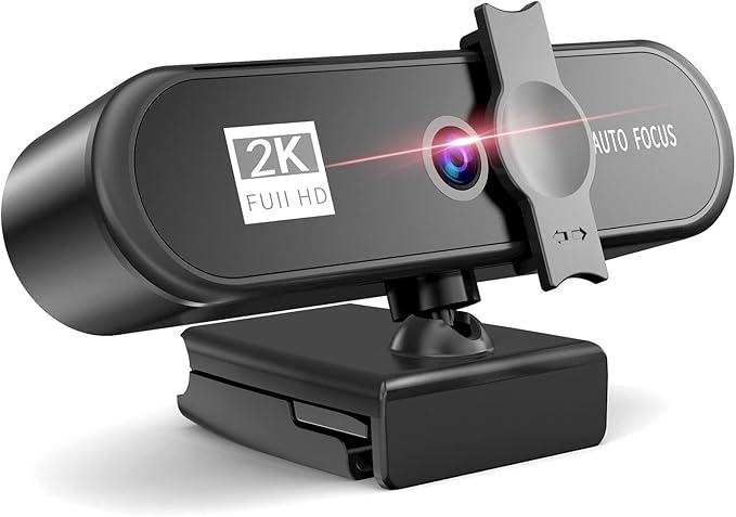 Web Camera Webcam 2K 25601440 Full HD with Microphone Auto Focus Web Camera Meeting for Laptop Desktop PC Computer Mini Cam Accessories for Gaming Video Calling Recording