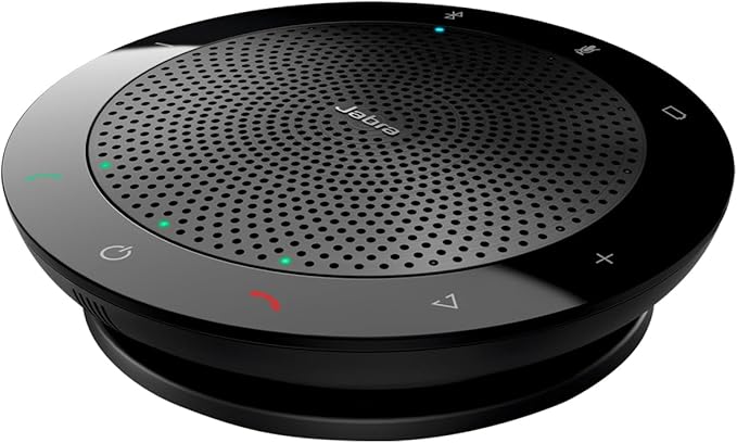 Jabra Speak 510 (2025 Edition) Portable Wireless Bluetooth Speaker with Link 370 USB Adapter for Meetings and Calls with Crystal-Clear Sound Works with Microsoft Teams Black