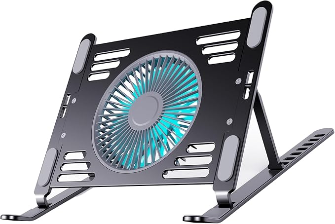 Durability Laptop Stand Cooling Pad with USB Connection Adjustable and Protective Silicone Pad Holder Aluminum