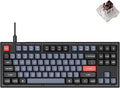 Keychron V3 Wired Custom Mechanical Keyboard TKL Tenkeyless QMK/VIA Programmable Macro with Hot-swappable Keychron K Pro Brown Switch Compatible with Mac Windows Linux (Frosted Black-Translucent)