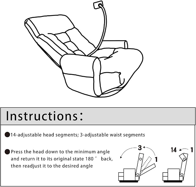 Adjustable Head and Waist Gaming Chair - 360° Rotatable Lounge Chair for Living Room - Ergonomic Leisure Deck Chair with Padded Cushion and Armrests (Comfortable for TV Reading Gaming)‌ (Gray)