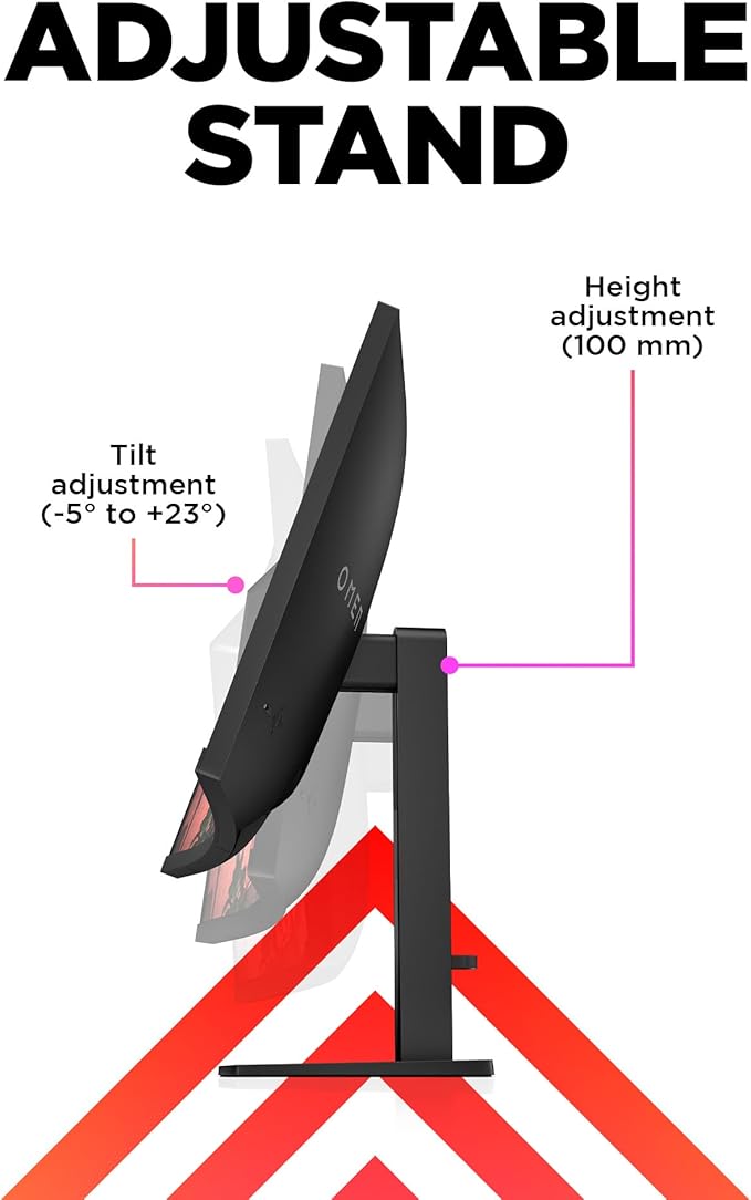 HP OMEN 32c QHD 165Hz Curved Gaming Monitor QHD Display (2560 x 1440) VA Panel 99% sRGB 90% DCI-P3 16:9 AMD FreeSync Premium Technology 32c (2023)