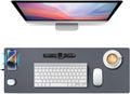 Wireless Charging Mouse Pad 15W Fast Charge Magnetic Charger Desk Pad Large Office Desk Mat (31x11.7) with Ultra-Smooth Surface Gray Computer Mousepad for MacBook PC Laptop
